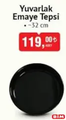 YUVARLAK EMAYE TEPSİ 32 CM